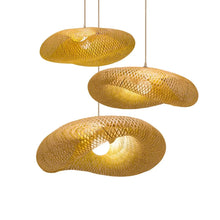 Charger l&#39;image dans la galerie, Art Bamboo &amp; Pendant Woven Lamp

